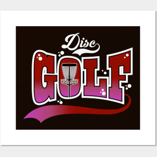 Disc Golf Red Posters and Art